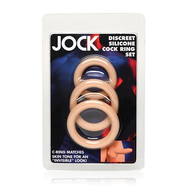 Curve Toys Jock Silicone Cock Ring Set of 3 – Light