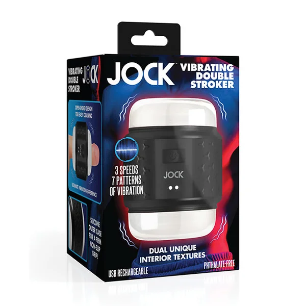 Curve Toys Jock Vibrating Double Stroker - Black