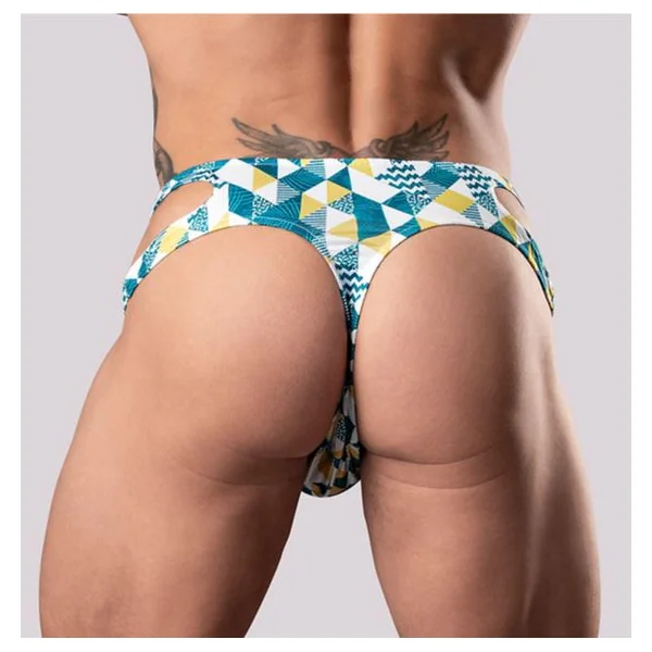 CUT IT OUT! CUTOUT THONG BLUE S/M