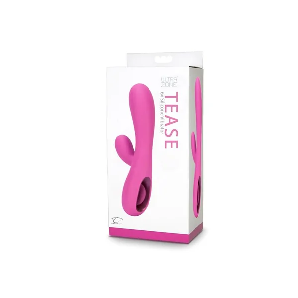 (D) ULTRAZONE TEASE 6X RABBIT SILICONE PINK
