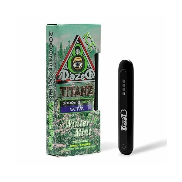 Dazed Titanz 2 Gram D8 Disposable Winter Mint Ice Sativa