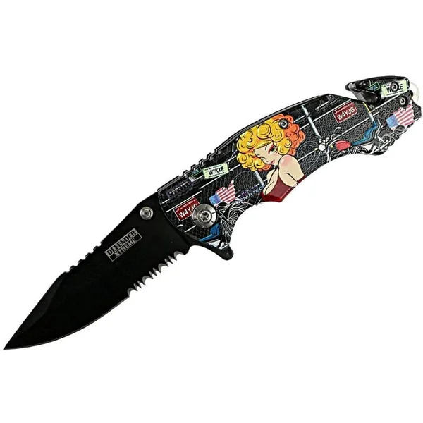 Defender-Xtreme 8″ Motorcycle Lady Spring Assisted Folding Knife