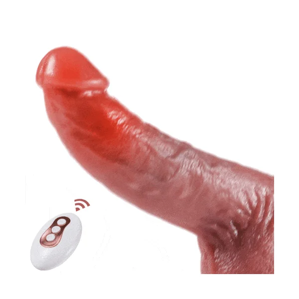 Derek Curved Glans Free Lubricant P and G Spot Stimulation Realistic Anal Dildo Thrusting Heating Vibrating