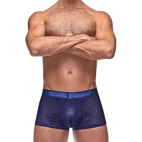 DIAMOND MESH MINI SHORT NAVY MEDIUM