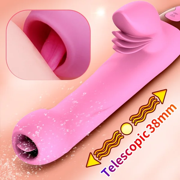Dibe 5th Fully Automatic Telescopic Tongue Licking Stimulation Vibrator