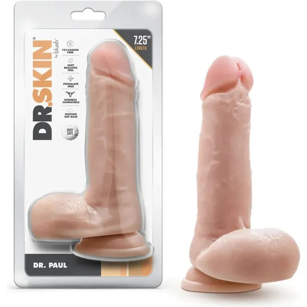 Dildo - Dr. Skin - Dr. Paul 7.25 inch with testicle