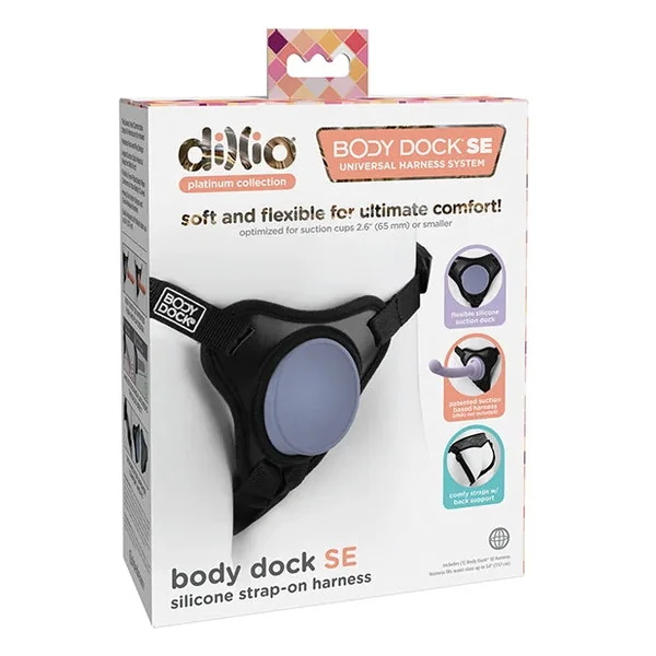 Dillio Platinum Body Dock SE Strap On Harness – Black