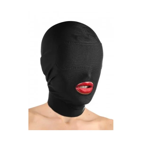 Disguise Open Mouth Hood with Padded Blindfold