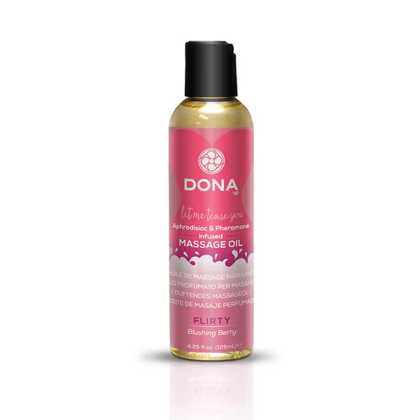 DONA MASSAGE OIL FLIRTY BLUSHING BERRY 3.75 OZ