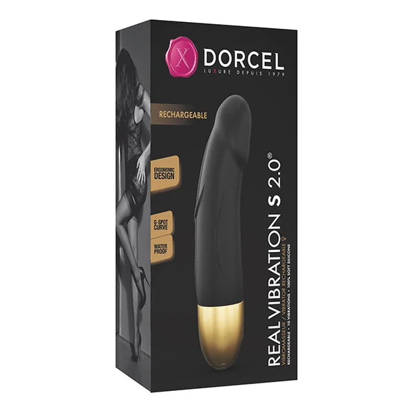 Dorcel Real Vibration S 6" Rechargeable Vibrator 2.0 - Gold