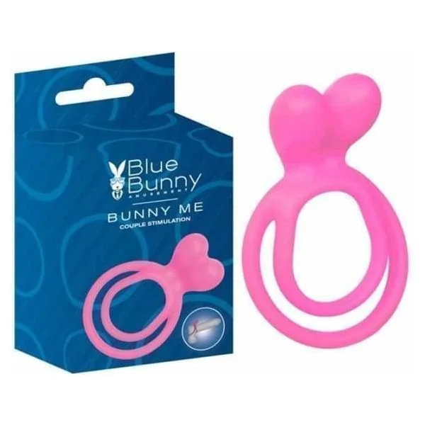 Double Cock Ring - Blue Bunny - Bunny Me