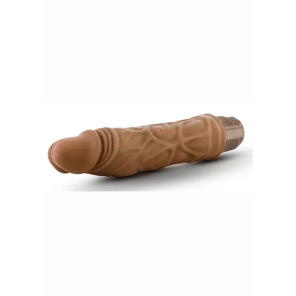 Dr. Skin Cock Vibe 10 Realistic Vibrator Splashproof Mocha 8.5 Inch