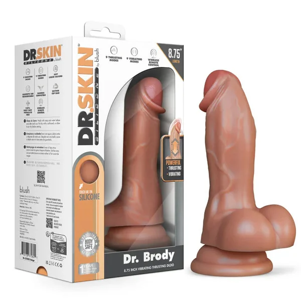 Dr Skin Dr Brody 8.75" Thrusting Dildo by Blush