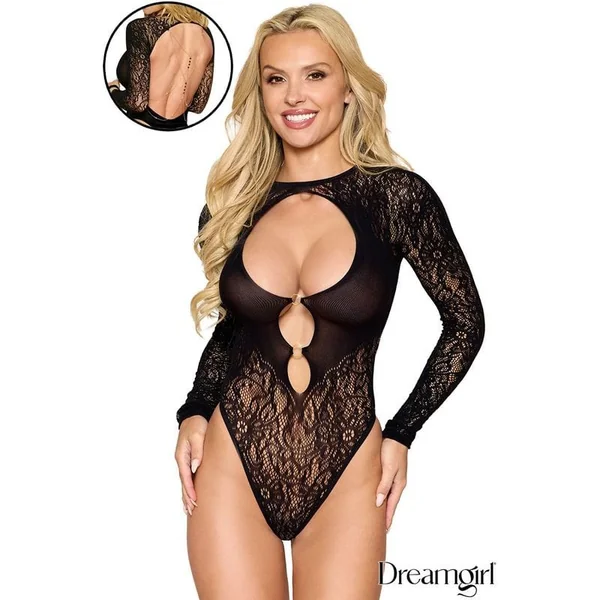 Dreamgirl Lingerie - Stretch teddy with chain 13511