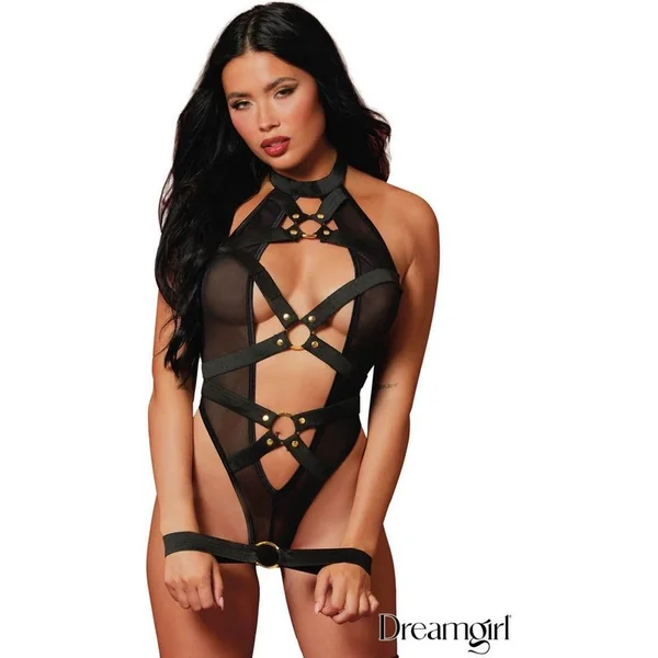 Dreamgirl Lingerie - Teddy fetish and handcuff 12816