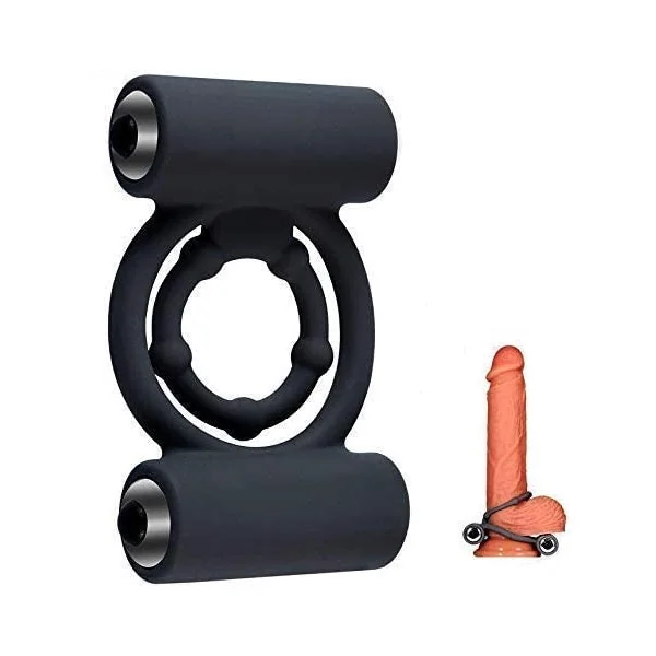 Dual Vibrating Penis Ring for Men
