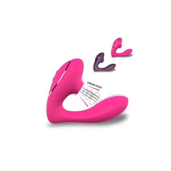 Dual-Action Nipple Clitoral Sucker Vibrator Wearable Pleasure Toy