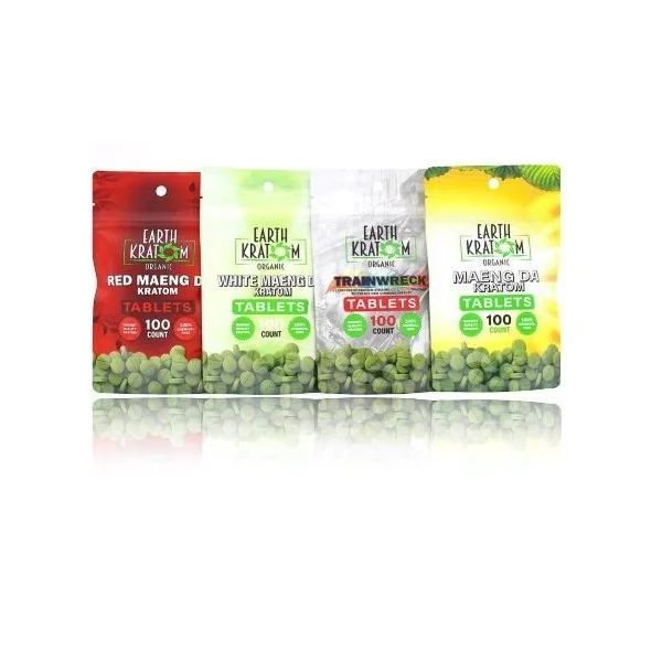Earth Kratom 100ct Tablets White Maeng Da