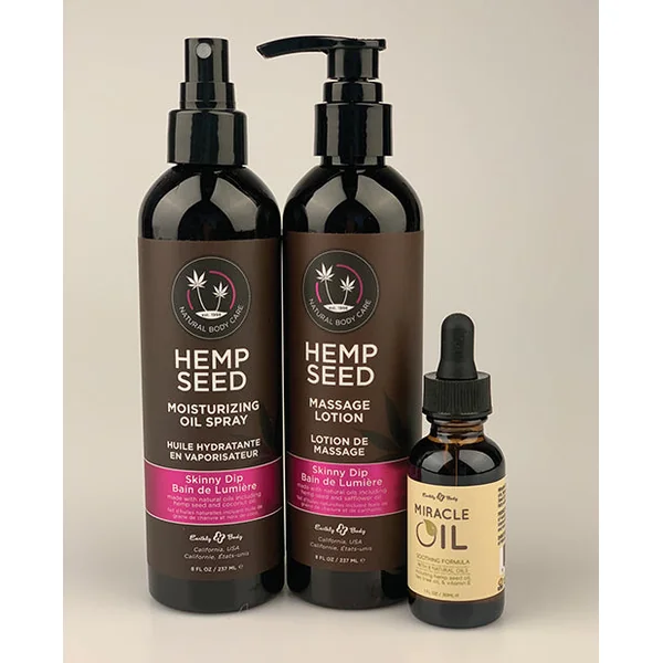 Earthly Body Bundle Buy Two Get One Free - Skinny Dip Oil Spray, Lotion & Miracle Oil