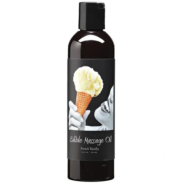 Earthly Body Hemp Edible Massage Oil – 8 oz French Vanilla