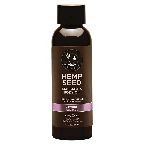 Earthly Body Hemp Seed Massage & Body Oil - Lavender 2oz