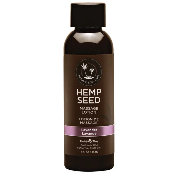 Earthly Body Hemp Seed Massage Lotion - 2 Oz Lavender