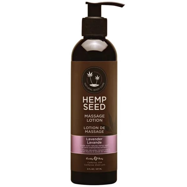 Earthly Body Hemp Seed Massage Lotion - 8 Oz Lavender