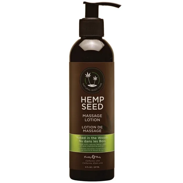 Earthly Body Hemp Seed Massage Lotion – 8 oz Naked in the Woods