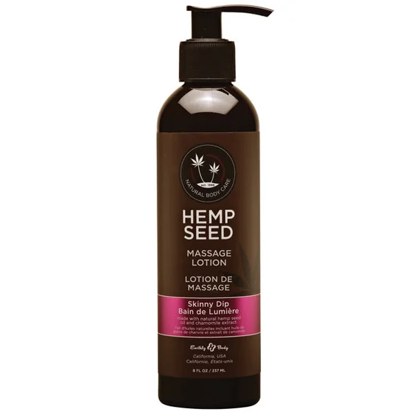 Earthly Body Hemp Seed Massage Lotion - 8 Oz Skinny Dip