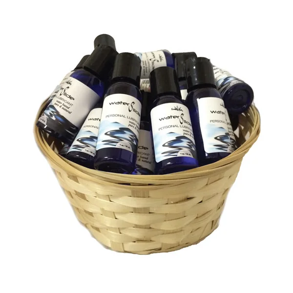 Earthly Body Waterslide Personal Lubricant w/Carrageenan - 1 oz Bottles Basket of 30