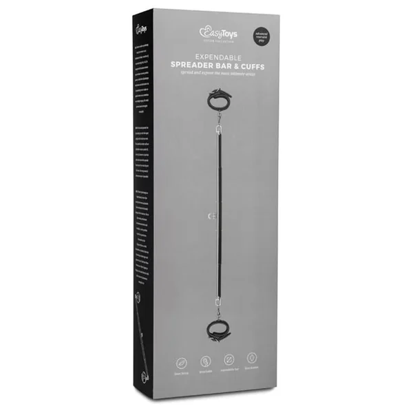 Easy Toys Expander Spreader Bar & Cuffs Set - Silver