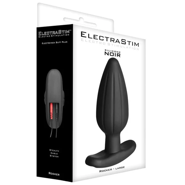 Electrastim Silicone Noir Rocker Butt Plug - Large