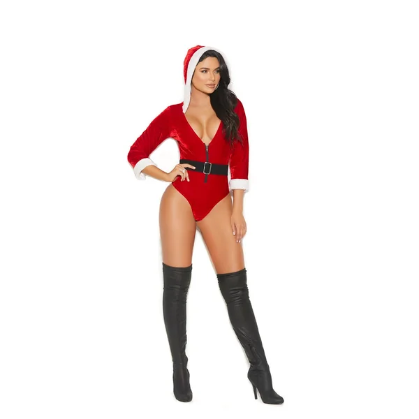 Elegant Moments Santa's Tease Costume - Red Medium