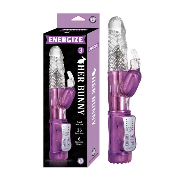 ENERGIZE HER BUNNY 3 PURPLE RABBIT VIBRATOR