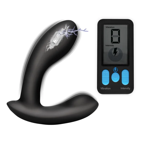 E-Stim and Vibrating Prostate Massager - Black
