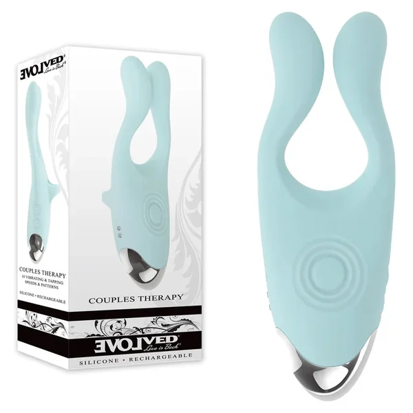 Evolved COUPLES THERAPY – Teal USB Rechargeable Couples Stimulator