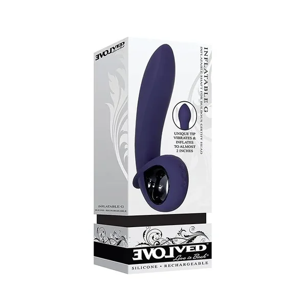 Evolved Inflatable G Rechargeable Vibrator – Purple