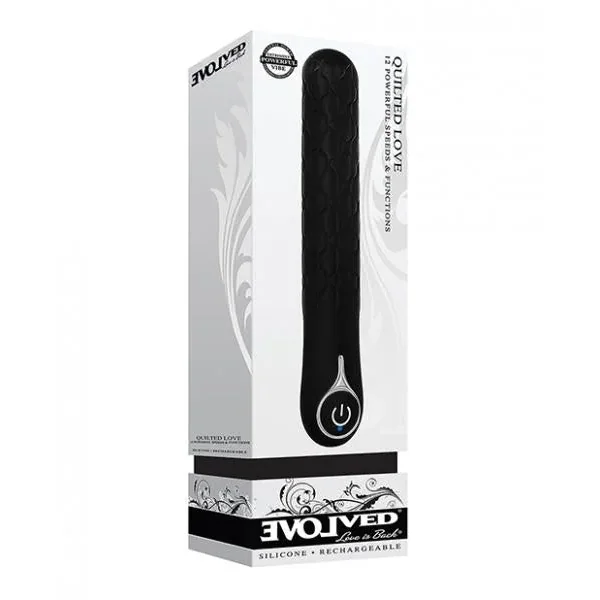 Evolved Quilted Love Rechargeable Vibrator – Black