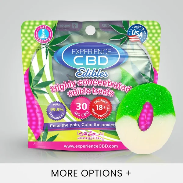 EXPERIENCE CBD 30MG SOUR APPLE RINGS 1PC (NET)