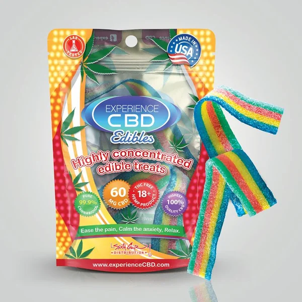 EXPERIENCE CBD 60MG RAINBOW BELTS 2PC (NET)