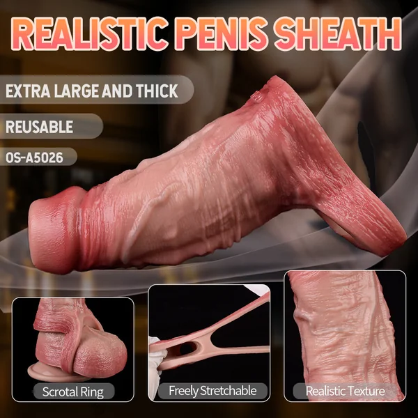 FAAK 5026 Realistic Penis Sleeve Sheath cocksleeve sex toys