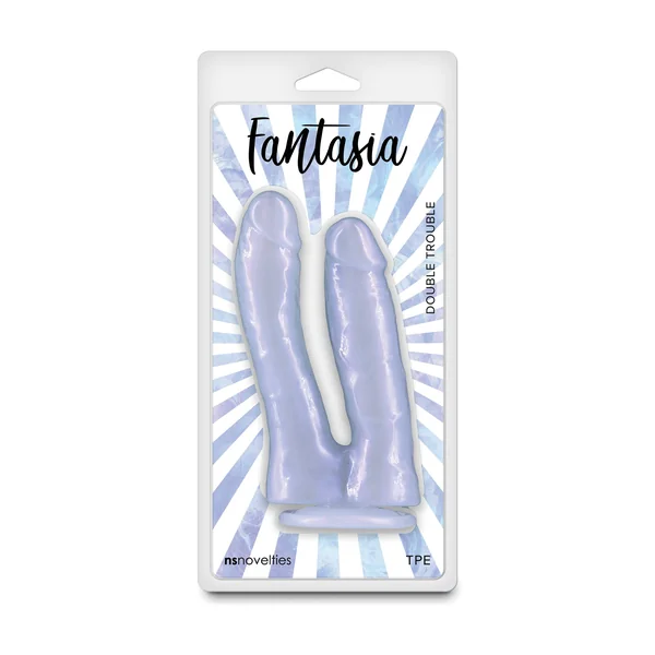 Fantasia Double Trouble Dildo - Azure