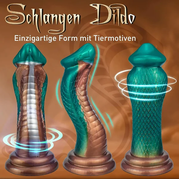 Fantasy Animal Dildo Butt Plug - Exotic Cobra Monster Anal Dildos Male Female Sex Toys