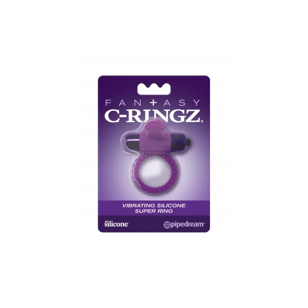 FANTASY C RINGZ VIBRATING SILICONE SUPER RING PURPLE