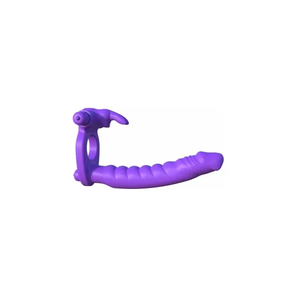Fantasy C-Ringz Double Penetrator Vibrating Rabbit Dual Entry Cock Ring, Purple