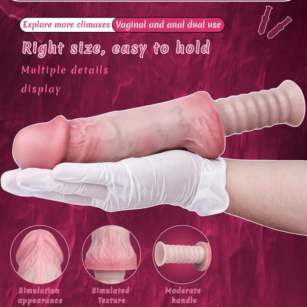 Fantasy Handheld Anal Realistic Dildo – Vaginal Insertion and Women Masturbating