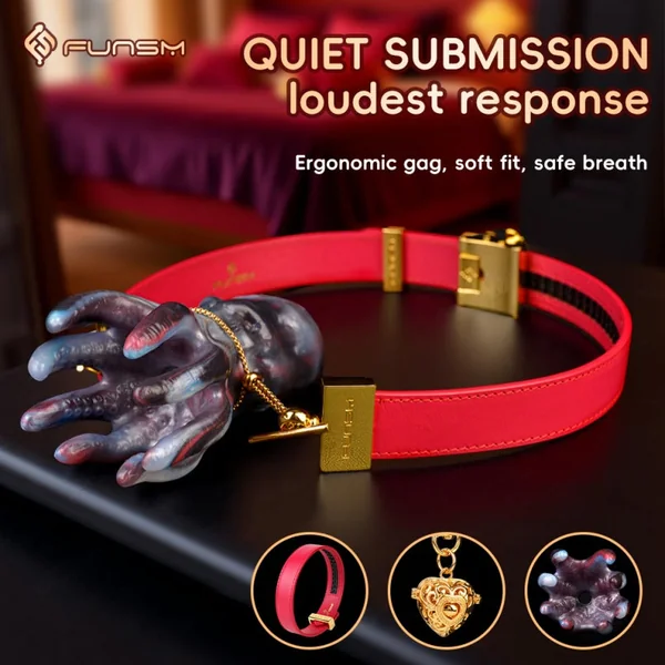 Fantasy Octopus Vertical Gag Bettie Bondage Kit – Liquid Silicone Strap-On Oral Sex Toy