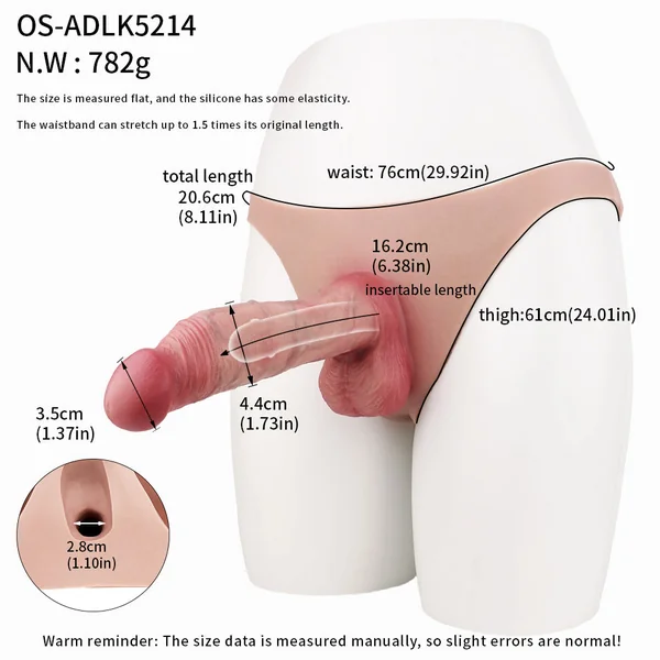 Fantasy Wear 8.11 Inch Sheath Underwear Realistic Silicone Penis Extender 5214
