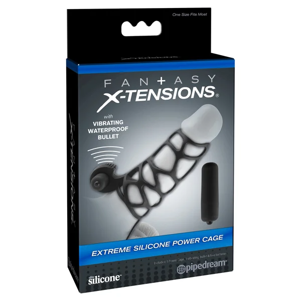 Fantasy X-Tensions Extreme Silicone Power Cage Black