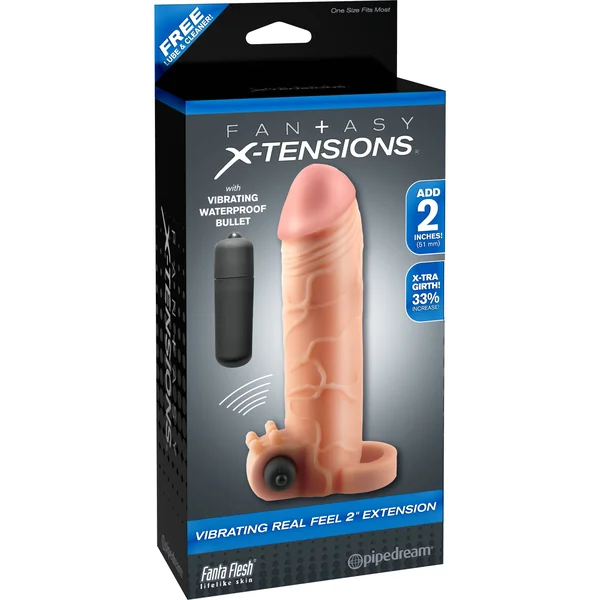 FANTASY X-TENSIONS VIBRATING REAL FEEL 2IN EXTENSION